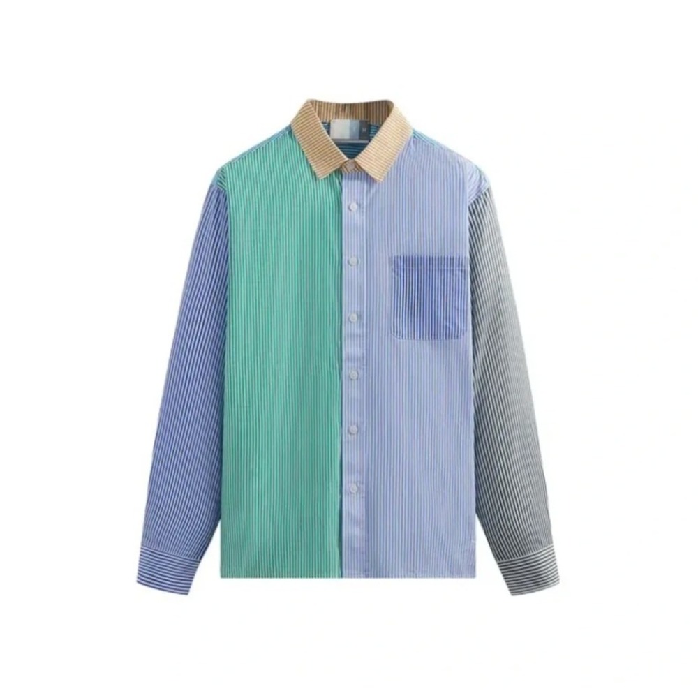 Kith Berkeley Button Down Prestige Colorblock Striped Shirt Mens Size M SS2023